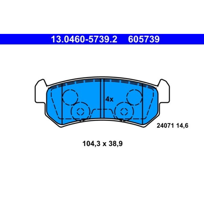 Bremsbelagsatz, Scheibenbremse 13.0460-5739.2 Bremsbelagsatz, Scheibenbremse 13.0460-5739.2