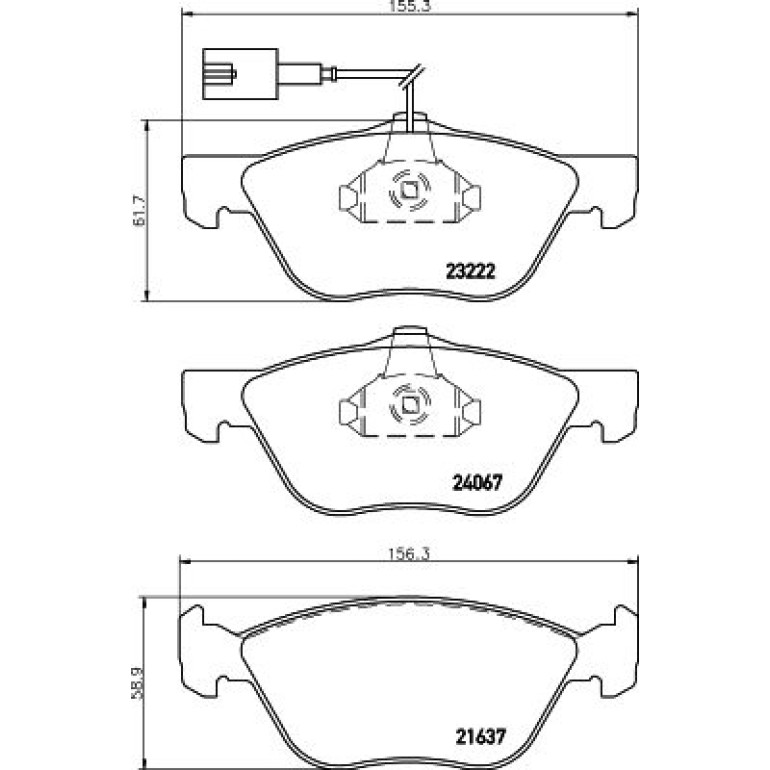 Bremsbelagsatz, Scheibenbremse 8DB 355 011-211 Bremsbelagsatz, Scheibenbremse 8DB 355 011-211