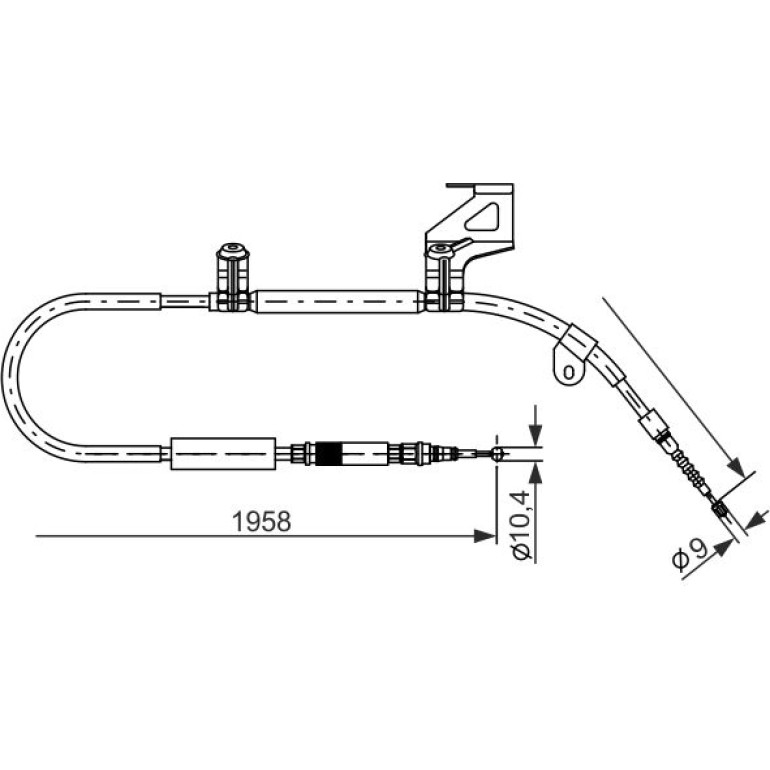 Seilzug, Feststellbremse 1 987 477 604 Seilzug, Feststellbremse 1 987 477 604
