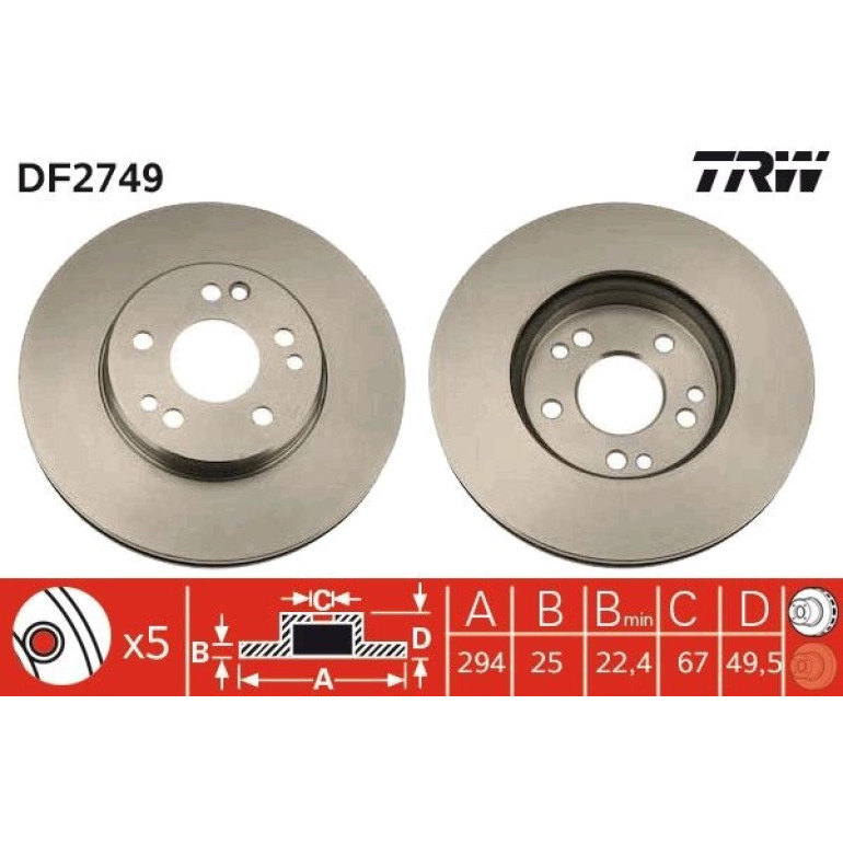 Bremsscheibe DF2749 Bremsscheibe DF2749