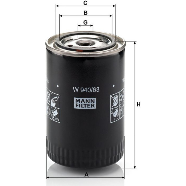 Ölfilter W 940/63 Ölfilter W 940/63