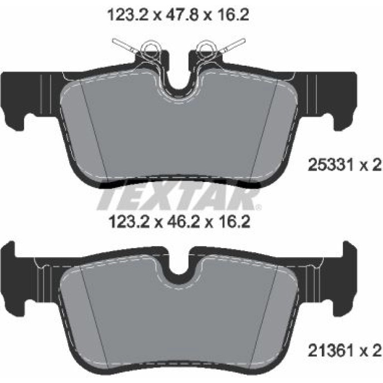 Bremsbelagsatz, Scheibenbremse 2533101 Bremsbelagsatz, Scheibenbremse 2533101
