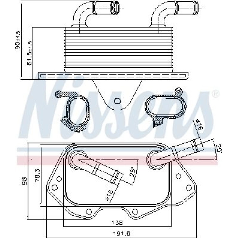 Ölkühler, Motoröl 90662 Ölkühler, Motoröl 90662
