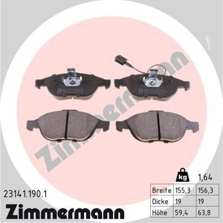 Bremsbelagsatz, Scheibenbremse 23141.190.1 Bremsbelagsatz, Scheibenbremse 23141.190.1