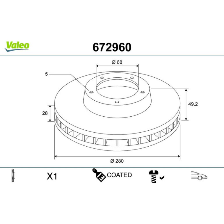 Bremsscheibe 672960 Bremsscheibe 672960
