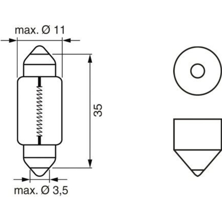 Glühlampe, Innenraumleuchte 1 987 302 211 Glühlampe, Innenraumleuchte 1 987 302 211