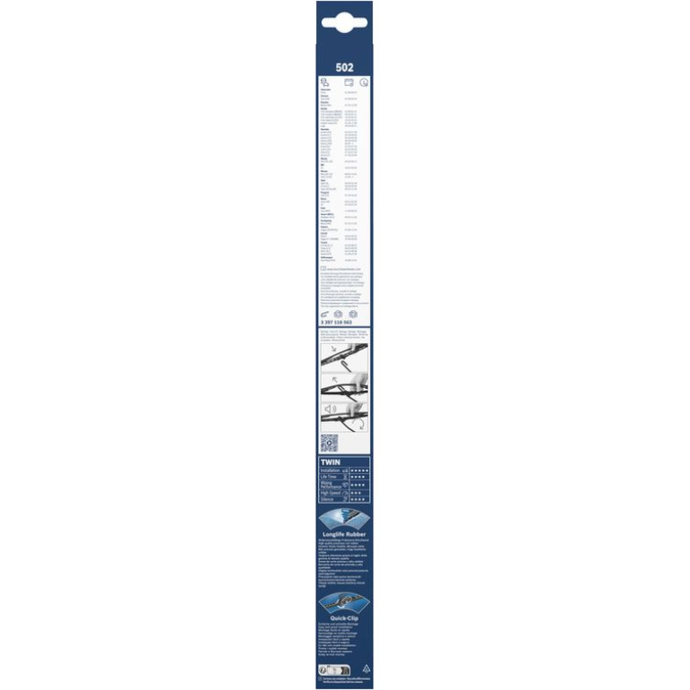BOSCH 502 Scheibenwischer Twin 3 397 118 563 BOSCH 502 Scheibenwischer Twin 3 397 118 563