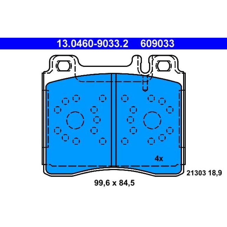 Bremsbelagsatz, Scheibenbremse 13.0460-9033.2 Bremsbelagsatz, Scheibenbremse 13.0460-9033.2