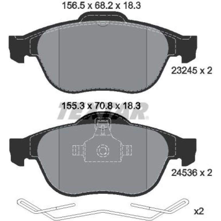 Bremsbelagsatz, Scheibenbremse 2453601 Bremsbelagsatz, Scheibenbremse 2453601