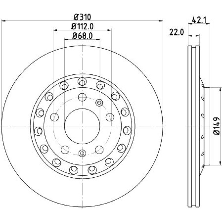 Bremsscheibe 8DD 355 128-651