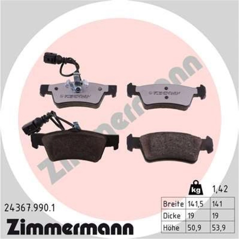 Bremsbelagsatz, Scheibenbremse 24367.990.1 Bremsbelagsatz, Scheibenbremse 24367.990.1
