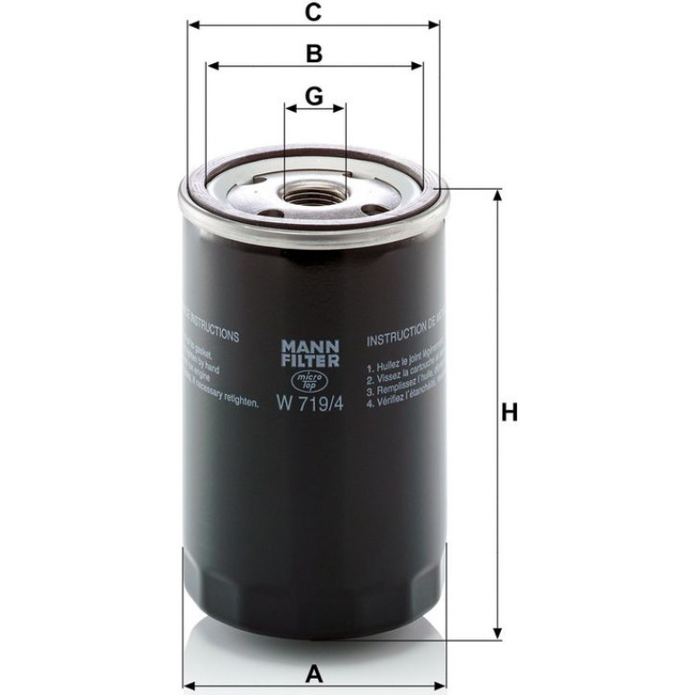 Ölfilter W 719/4 Ölfilter W 719/4
