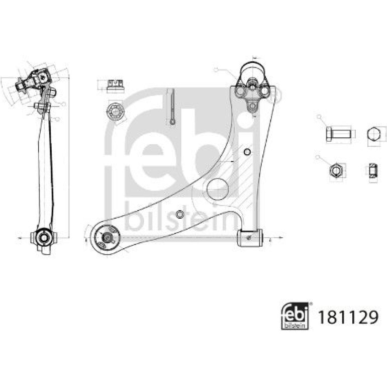 FEBI BILSTEIN 181129 Querlenker, Lenker, Radaufhängung FEBI BILSTEIN 181129 Querlenker, Lenker, Radaufhängung