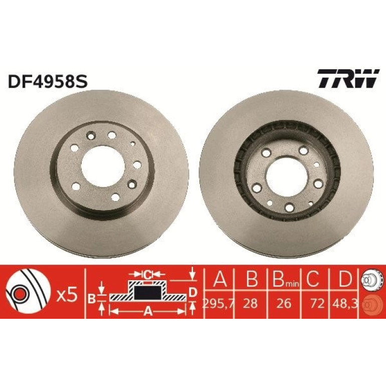 Bremsscheibe DF4958S Bremsscheibe DF4958S