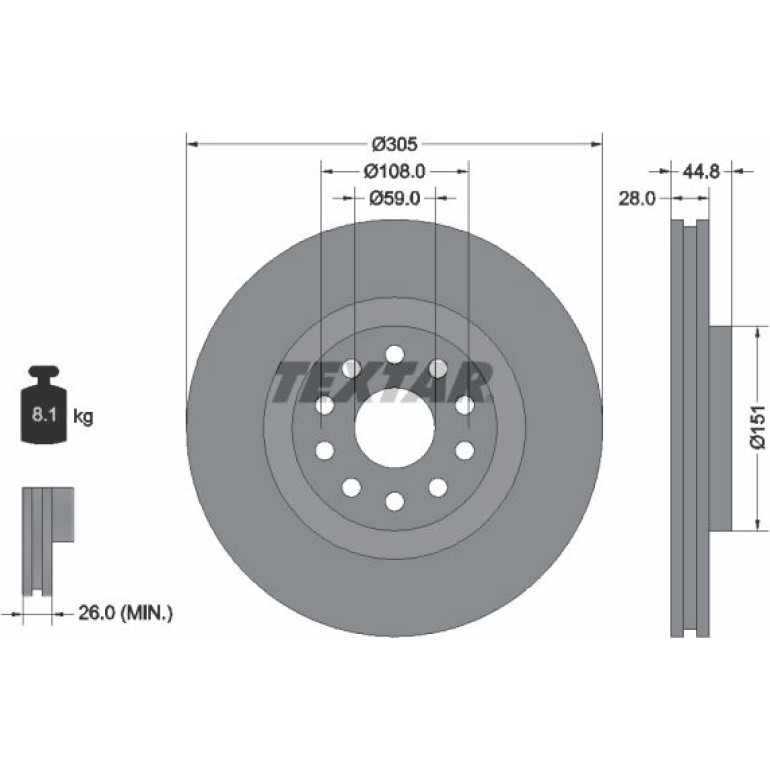 Bremsscheibe 92115800 Bremsscheibe 92115800