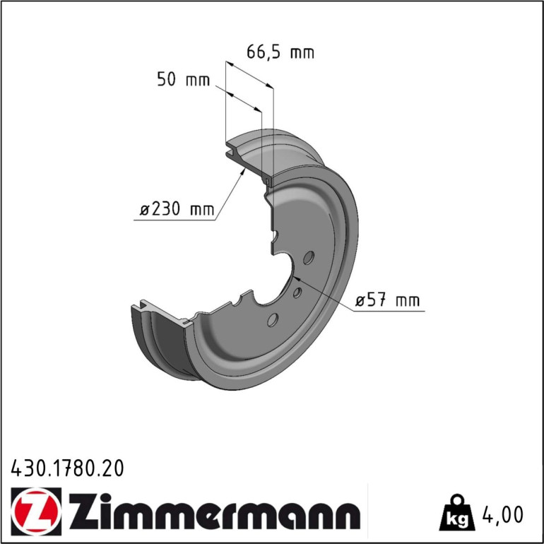 Bremstrommel 430.1780.20