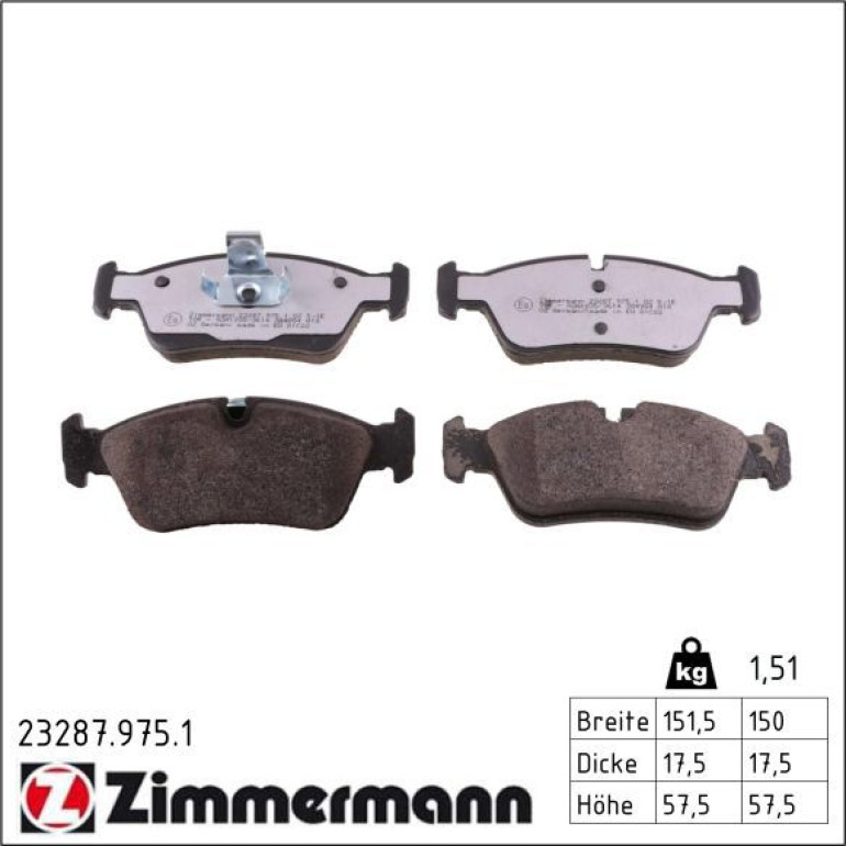 Bremsbelagsatz, Scheibenbremse 23287.975.1