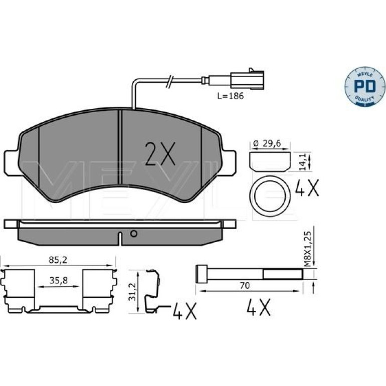Bremsbelagsatz, Scheibenbremse 025 244 6619-2/PD Bremsbelagsatz, Scheibenbremse 025 244 6619-2/PD