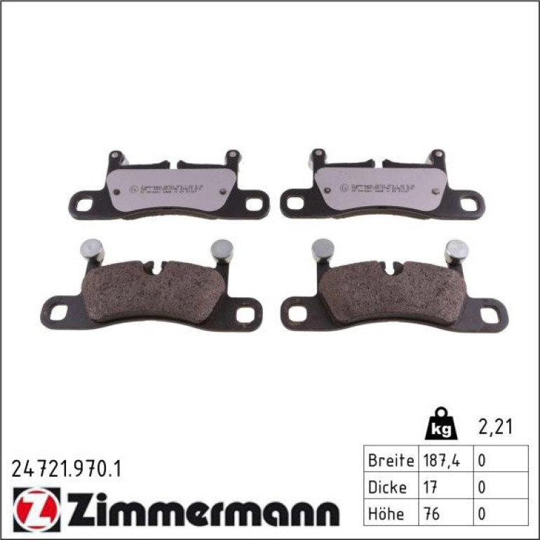 ZIMMERMANN 24721.970.1 Bremsbeläge