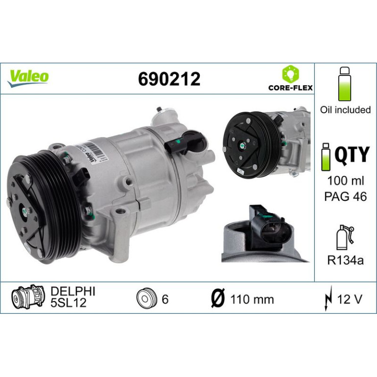 Kompressor, Klimaanlage 690212 Kompressor, Klimaanlage 690212
