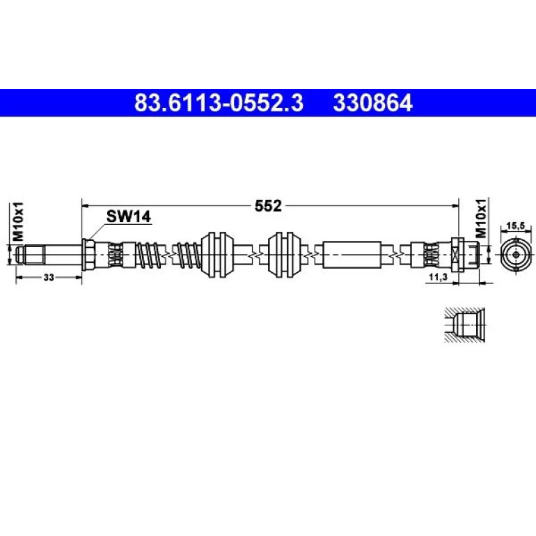 Bremsschlauch 83.6113-0552.3