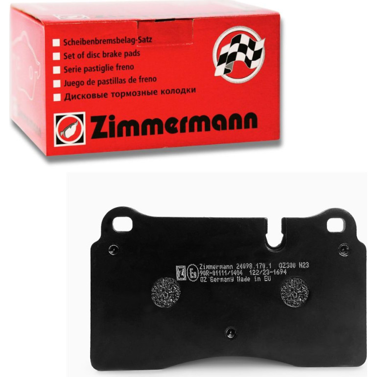 ZIMMERMANN 24098.170.3 Bremsbeläge für Verschleißwarnanzeiger vorbereitet mit Zubehör ZIMMERMANN 24098.170.3 Bremsbeläge für Verschleißwarnanzeiger vorbereitet mit Zubehör