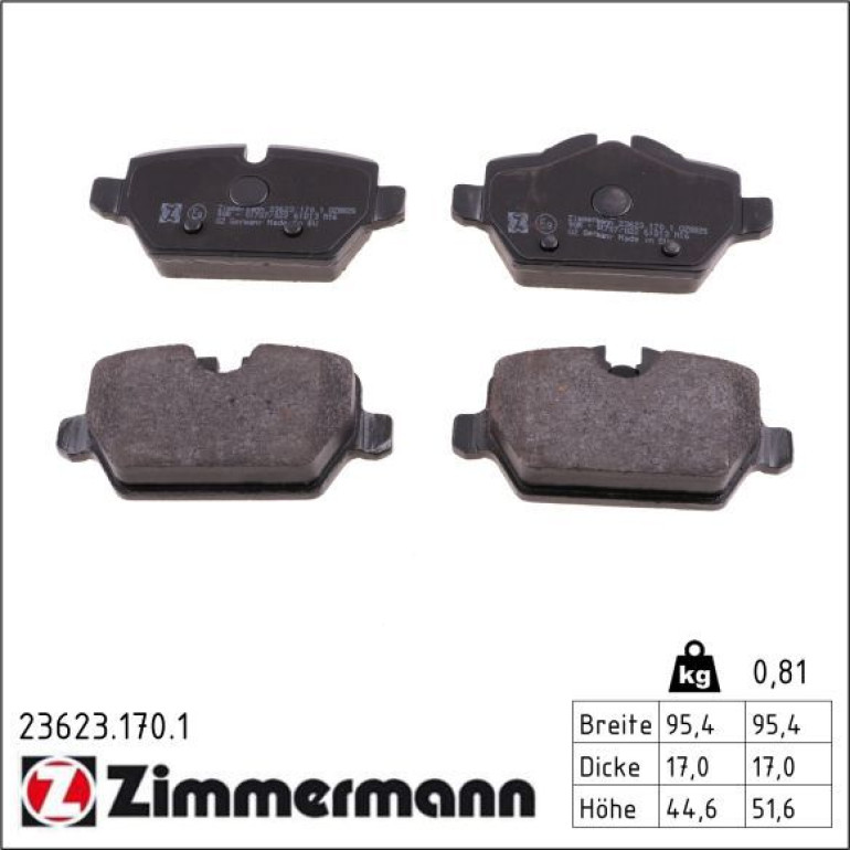 Bremsbelagsatz, Scheibenbremse 23623.170.1 Bremsbelagsatz, Scheibenbremse 23623.170.1