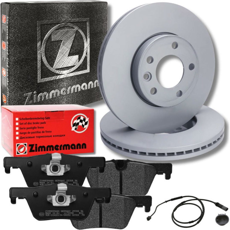ZIMMERMANN COAT Z 150.2902.20 Bremsscheibe 300mm + 25307.175.1 Bremsbeläge mit Warnkontakt für BMW 3er ZIMMERMANN COAT Z 150.2902.20 Bremsscheibe 300mm + 25307.175.1 Bremsbeläge mit Warnkontakt für BMW 3er