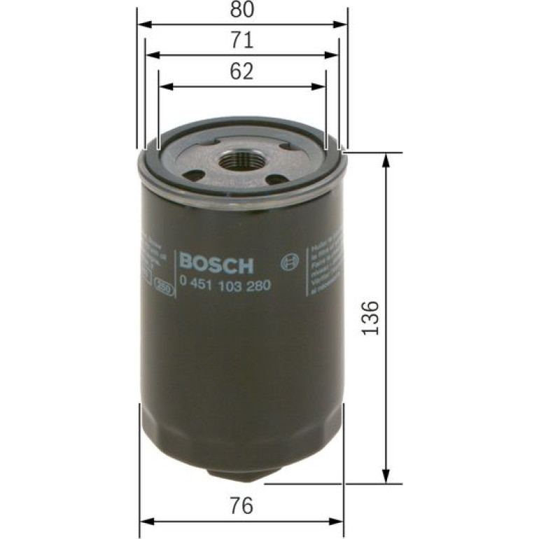 BOSCH 0 451 103 280 Ölfilter BOSCH 0 451 103 280 Ölfilter