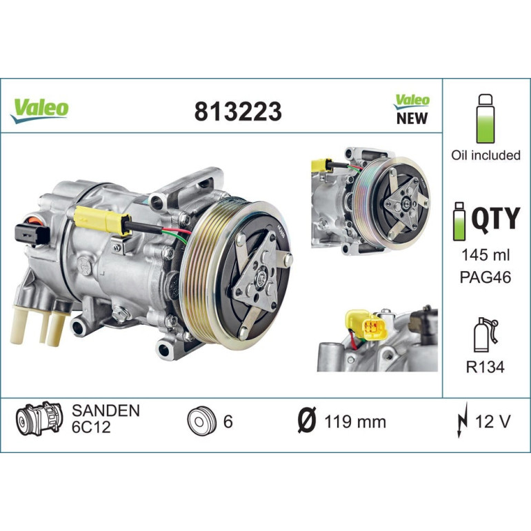 Kompressor, Klimaanlage 813223 Kompressor, Klimaanlage 813223