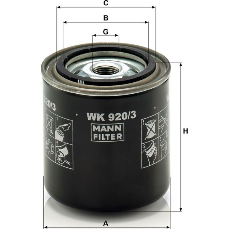 Kraftstofffilter WK 920/3 Kraftstofffilter WK 920/3