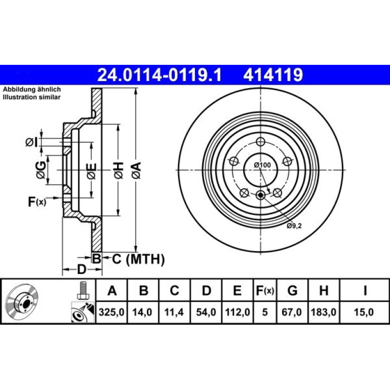 Bremsscheibe 24.0114-0119.1