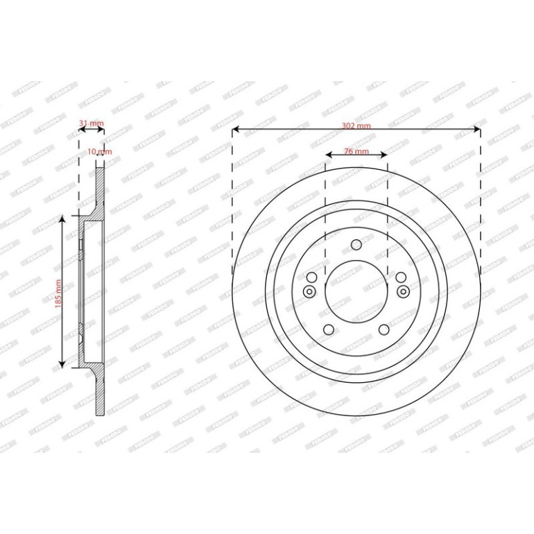 Bremsscheibe DDF2787C