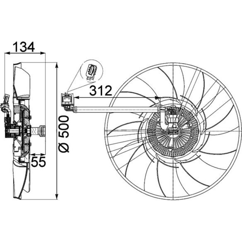 Lüfter, Motorkühlung CFF 467 000P