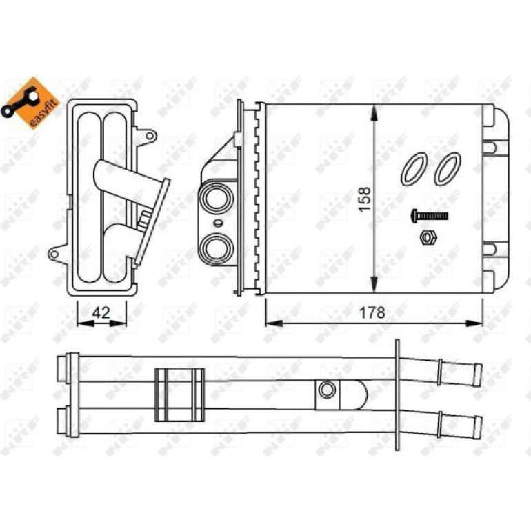 Wärmetauscher, Innenraumheizung 53641 Wärmetauscher, Innenraumheizung 53641