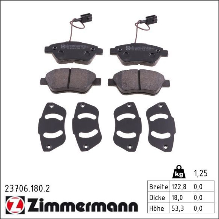 Bremsbelagsatz, Scheibenbremse 23706.180.2 Bremsbelagsatz, Scheibenbremse 23706.180.2