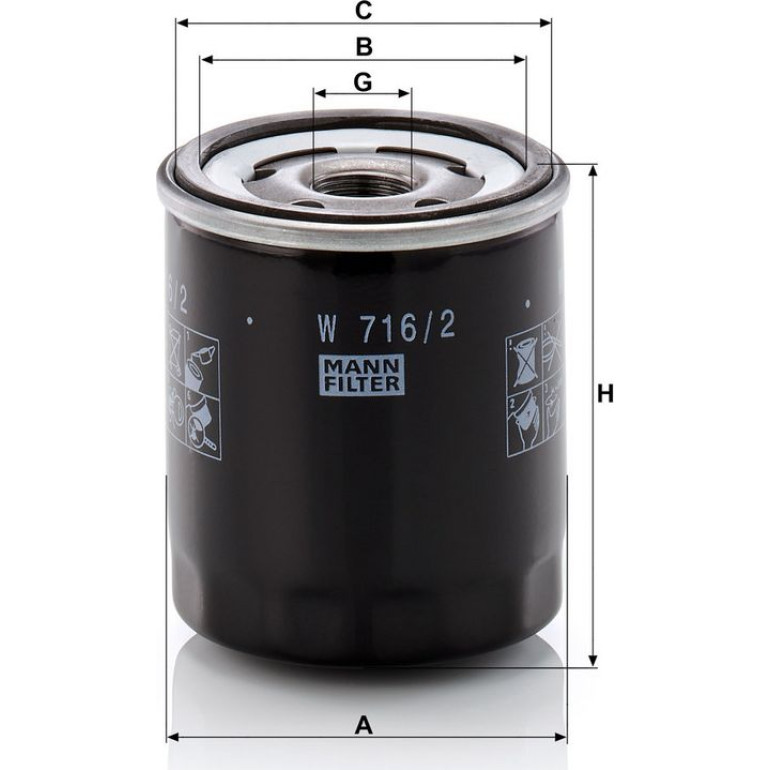 Ölfilter W 716/2 Ölfilter W 716/2