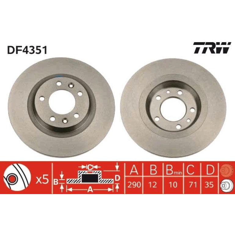 Bremsscheibe DF4351 Bremsscheibe DF4351