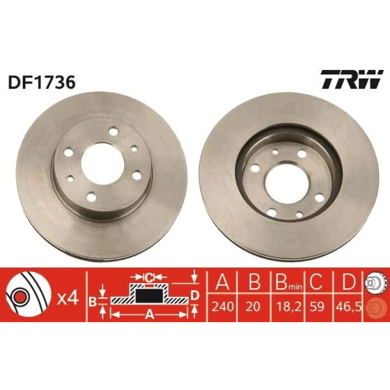 Bremsscheibe DF1736 Bremsscheibe DF1736