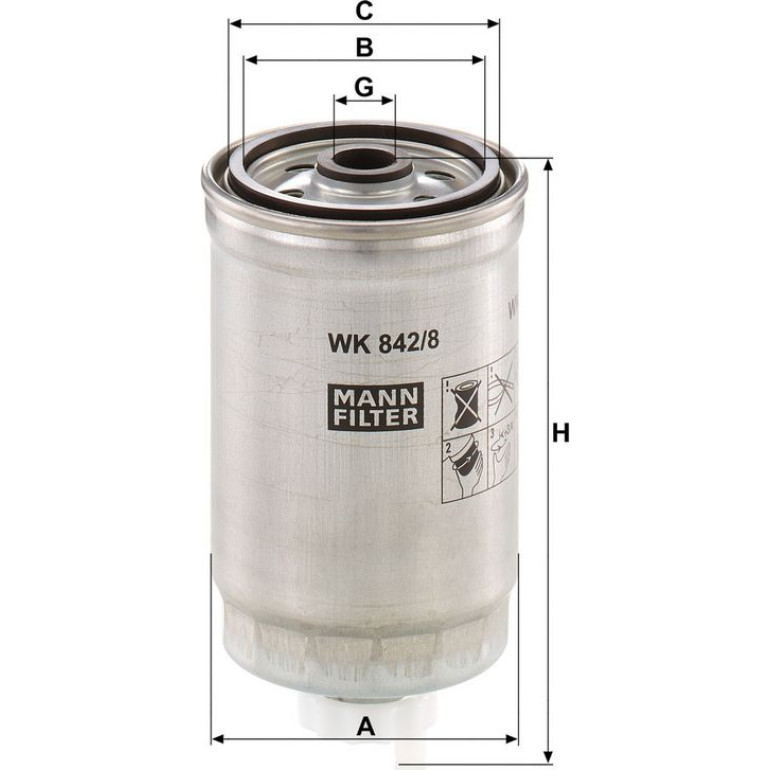 Kraftstofffilter WK 842/8