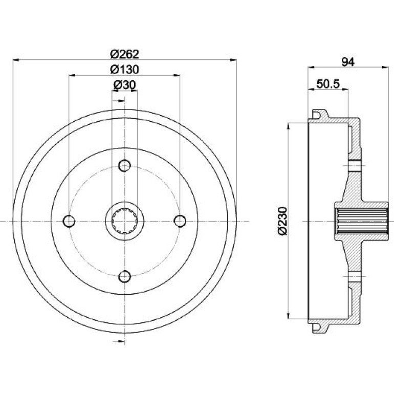 Bremstrommel 8DT 355 301-671 Bremstrommel 8DT 355 301-671