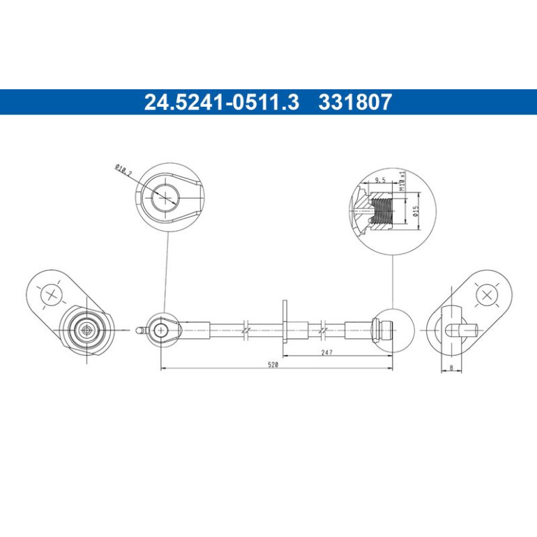 Bremsschlauch 24.5241-0511.3 Bremsschlauch 24.5241-0511.3