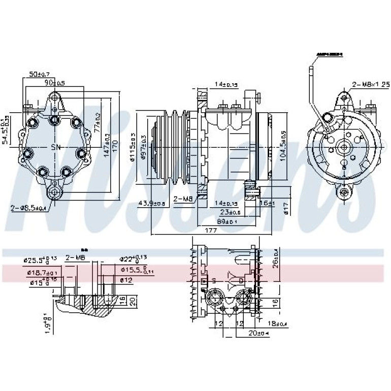 Kompressor, Klimaanlage 89691 Kompressor, Klimaanlage 89691
