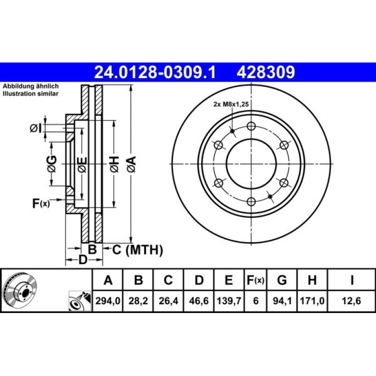 Bremsscheibe 24.0128-0309.1