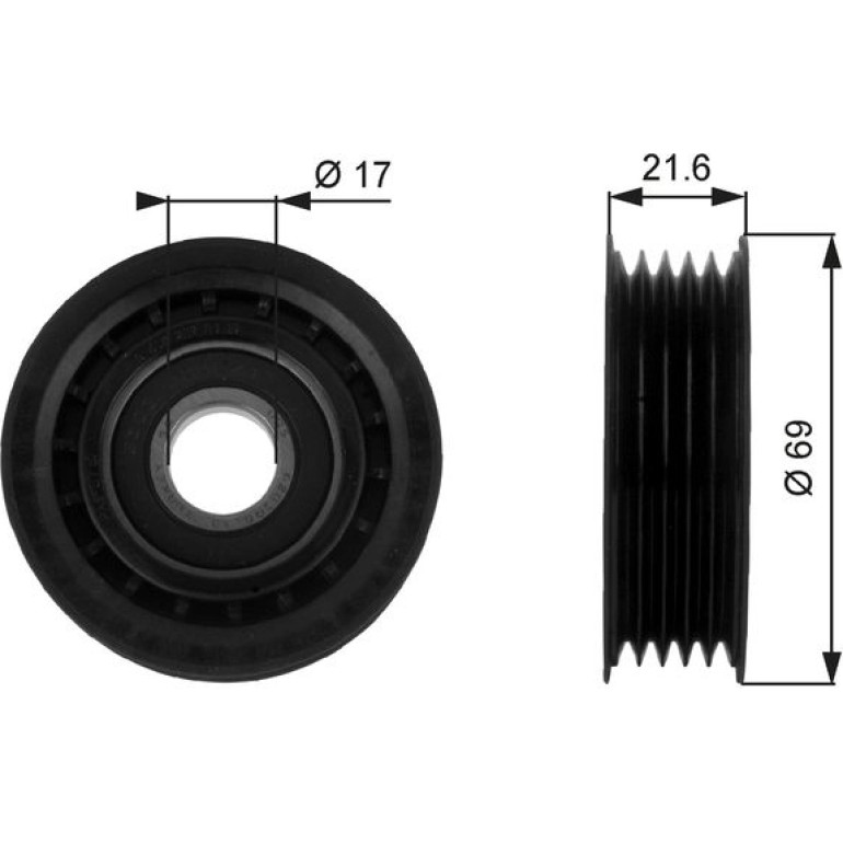 Umlenk-/Führungsrolle, Keilrippenriemen T36189