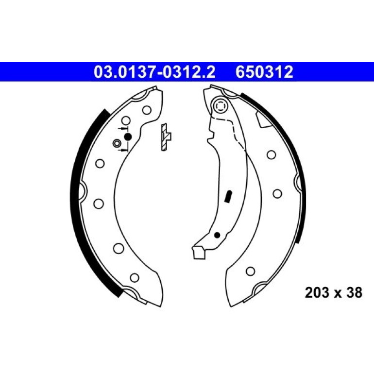 Bremsbackensatz 03.0137-0312.2