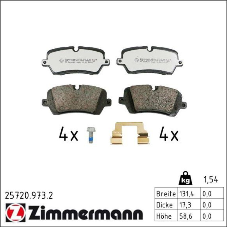 Bremsbelagsatz, Scheibenbremse 25720.973.2