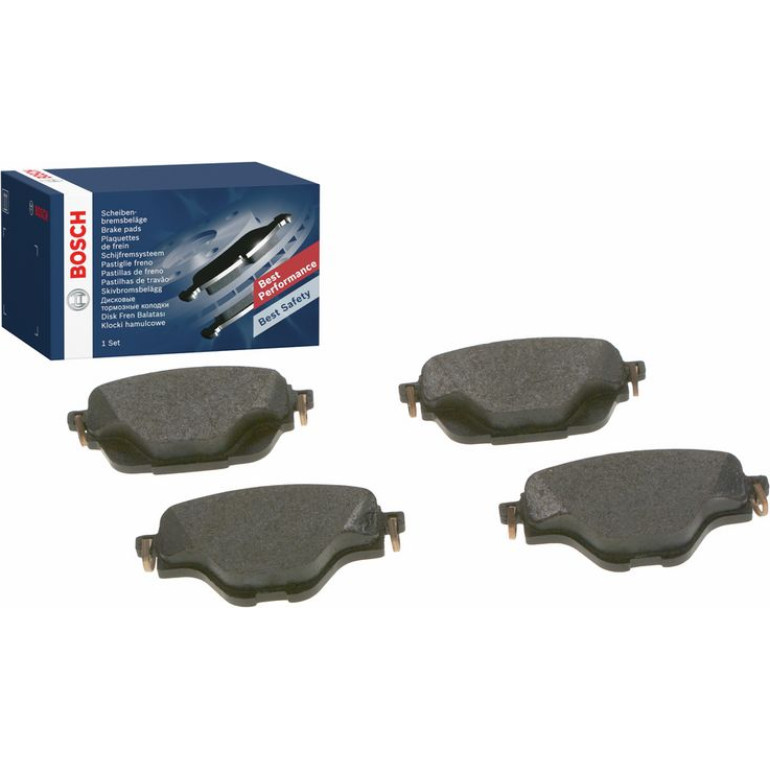 BOSCH 0 986 494 805 Bremsbeläge Low-Metallic, mit Anti-Quietsch-Blech