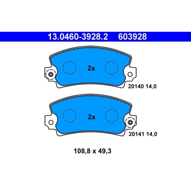 Bremsbelagsatz, Scheibenbremse 13.0460-3928.2 Bremsbelagsatz, Scheibenbremse 13.0460-3928.2