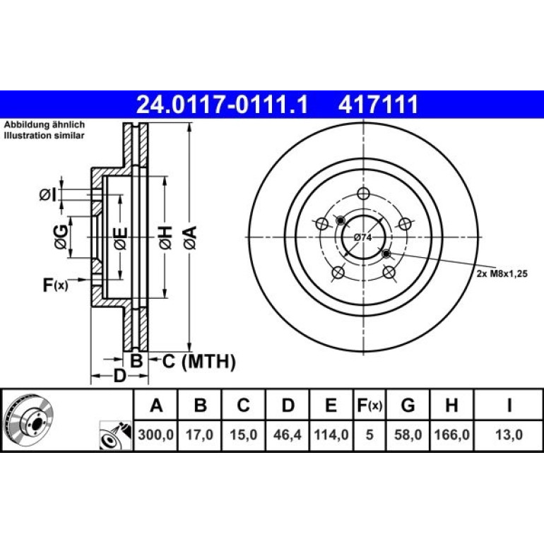 Bremsscheibe 24.0117-0111.1